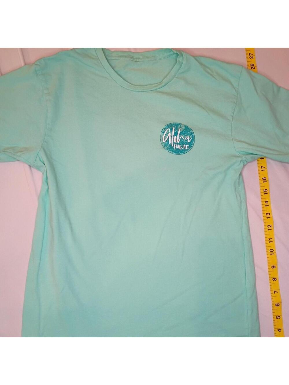 Aloha Island Men's Green and Blue Tshirt